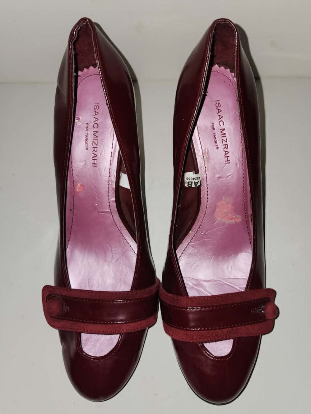 Share Burgundy Spool Heels, Isaac Mizrahi, Size 8